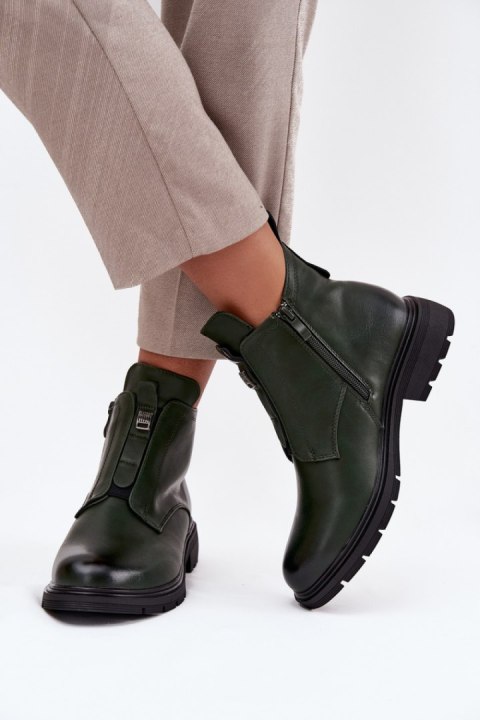 Botki Model Roselle RMR2501-1 Dark Green - Step in style Step in style Botki Model Roselle RMR2501-1 Dark Green - Step in style Step in style