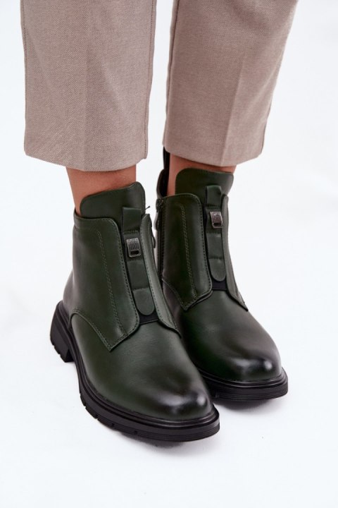 Botki Model Roselle RMR2501-1 Dark Green - Step in style Step in style Botki Model Roselle RMR2501-1 Dark Green - Step in style Step in style