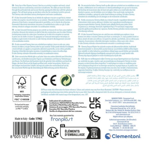 Clemmy Kostka Sensoryczna Dla Niemowląt Clementoni 17902 Clementoni Clemmy Kostka Sensoryczna Dla Niemowląt Clementoni 17902 Clementoni