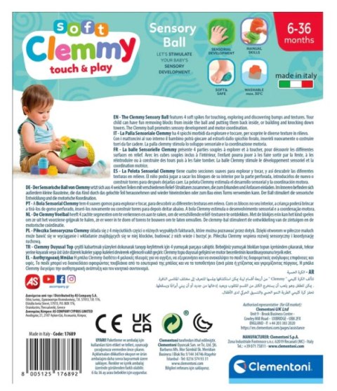 Clemmy Piłeczka Sensoryczna Clementoni 17689 Clementoni Clemmy Piłeczka Sensoryczna Clementoni 17689 Clementoni