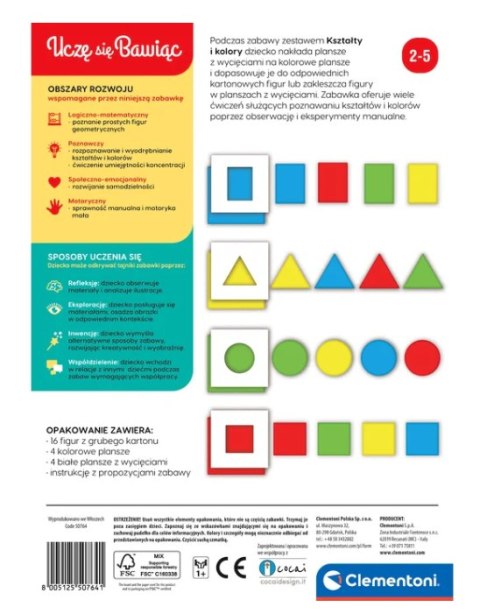 Gra edukacyjna Kształty i Kolory Uczę się Bawiąc Język Polski Clementoni 50764 Clementoni Gra edukacyjna Kształty i Kolory Uczę się Bawiąc Język Polski Clementoni 50764 Clementoni
