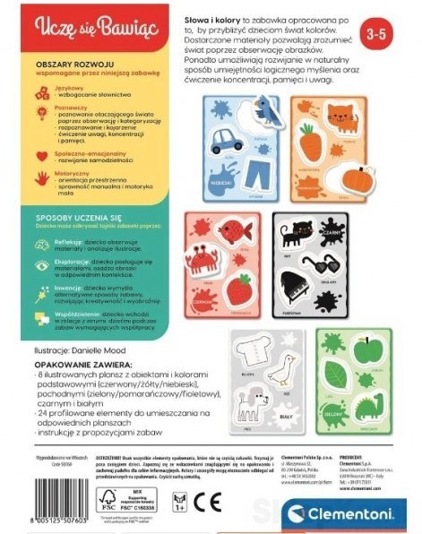 Gra edukacyjna Słowa i Kolory Uczę się Bawiąc Język Polski Clementoni 50760 Clementoni Gra edukacyjna Słowa i Kolory Uczę się Bawiąc Język Polski Clementoni 50760 Clementoni