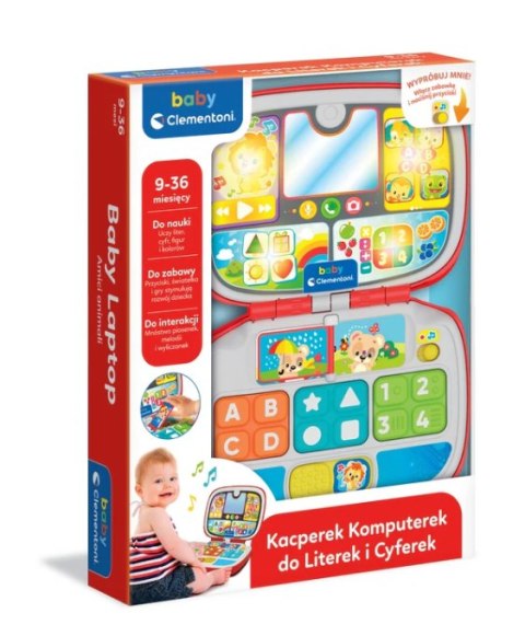 Interaktywny Laptop Komputerek Kacperek do Literek i Cyferek Język Polski Clementoni 50716 Clementoni Interaktywny Laptop Komputerek Kacperek do Literek i Cyferek Język Polski Clementoni 50716 Clementoni