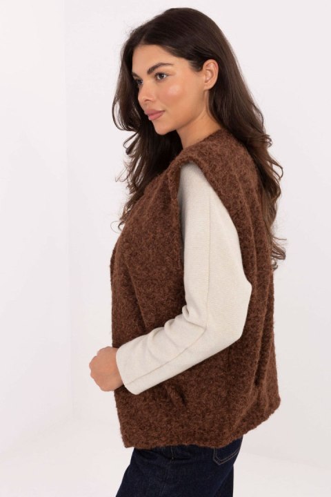 Kamizelka Model IT-KZ-FL9622.29P Brown - Rue Paris Rue Paris Kamizelka Model IT-KZ-FL9622.29P Brown - Rue Paris Rue Paris