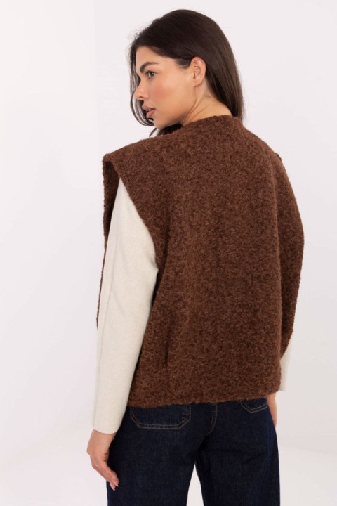 Kamizelka Model IT-KZ-FL9622.29P Brown - Rue Paris Rue Paris Kamizelka Model IT-KZ-FL9622.29P Brown - Rue Paris Rue Paris