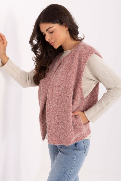 Kamizelka Model IT-KZ-FL9622.29P Dark Pink - Rue Paris Rue Paris Kamizelka Model IT-KZ-FL9622.29P Dark Pink - Rue Paris Rue Paris