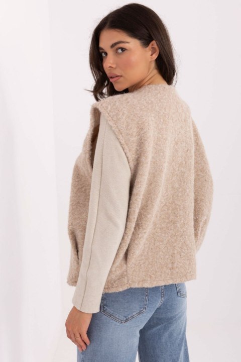 Kamizelka Model IT-KZ-FL9622.29P Light Beige - Rue Paris Rue Paris Kamizelka Model IT-KZ-FL9622.29P Light Beige - Rue Paris Rue Paris