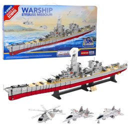 Klocki Konstrukcyjne Duży Lotniskowiec Wojenny 3216 el. LEAN Toys