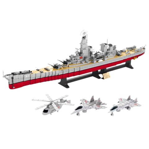 Klocki Konstrukcyjne Duży Lotniskowiec Wojenny 3216 el. LEAN Toys Klocki Konstrukcyjne Duży Lotniskowiec Wojenny 3216 el. LEAN Toys