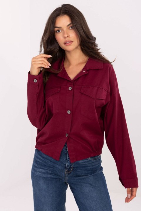 Koszula Damska Model IT-KS-FL9273.86 Bordo - Rue Paris Rue Paris