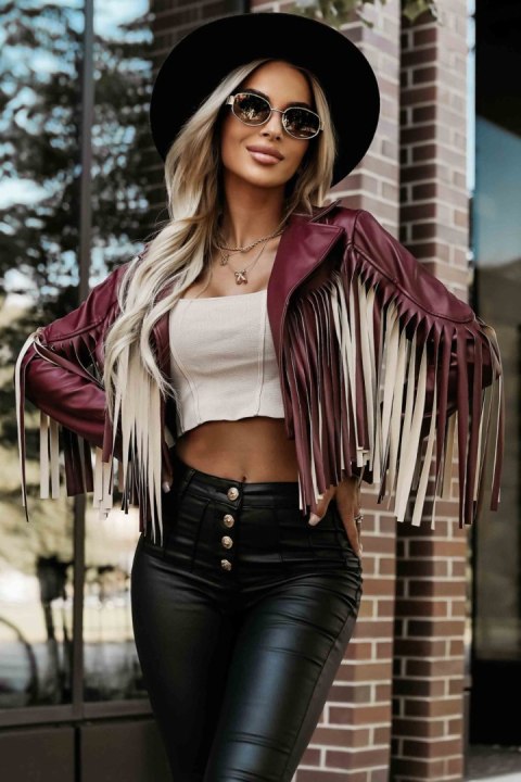 Kurtka Damska Model 624-2 Bordo - Numoco Numoco