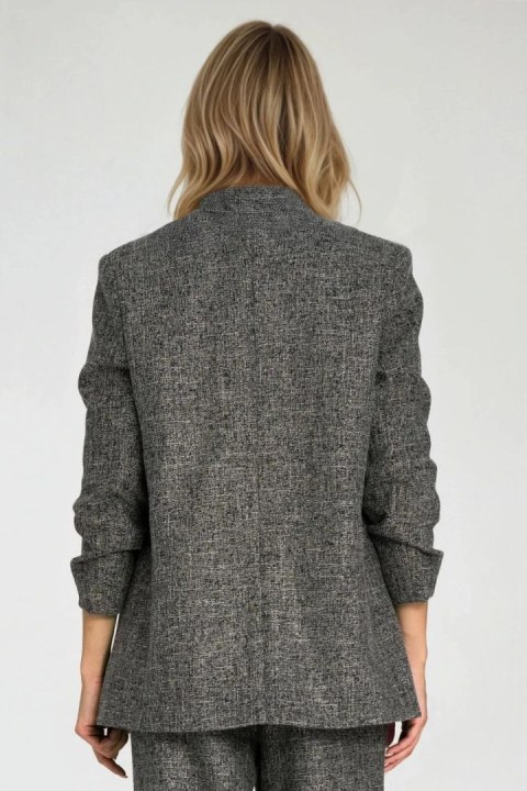 Marynarka z zakładkami na rękawach Z82 Black Melange - Nife Nife Marynarka z zakładkami na rękawach Z82 Black Melange - Nife Nife