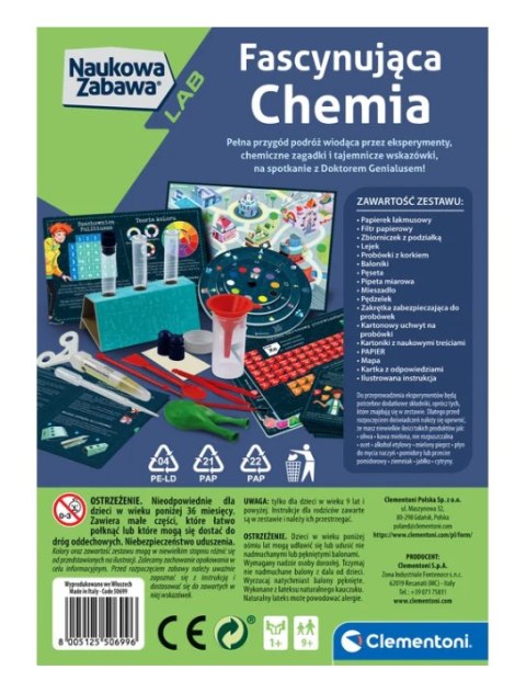 Naukowa Zabawa Zestaw Doświadczeń Eksperymenty Fascynująca Chemia Język Polski Clementoni 50699 Clementoni Naukowa Zabawa Zestaw Doświadczeń Eksperymenty Fascynująca Chemia Język Polski Clementoni 50699 Clementoni