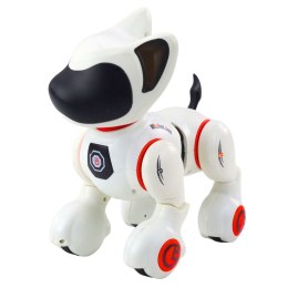 Piesek Interaktywny Robot Pies Pilot Światło Dźwięk Biały Pomarańczowy LEAN Toys