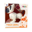 Piesek Interaktywny Robot Pies Pilot Światło Dźwięk Biały Pomarańczowy LEAN Toys