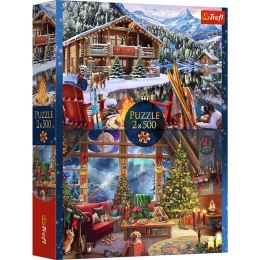Puzzle - 2x500 XMAS - Święta w górach - Trefl 37540 Trefl Puzzle