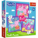 Puzzle - 3w1 (20, 36, 50) - Zwyczaje świnki Peppy - Świnka Peppa - Trefl 34893 Trefl Puzzle Puzzle - 3w1 (20, 36, 50) - Zwyczaje świnki Peppy - Świnka Peppa - Trefl 34893 Trefl Puzzle