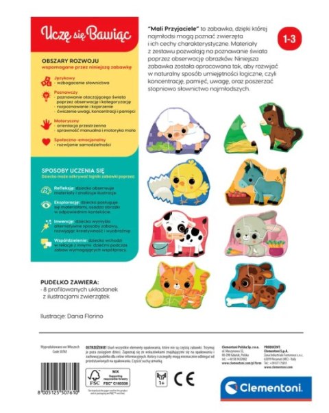 Puzzle Mali Przyjaciele Zwierzątka Farma Uczę się Bawiąc Język Polski Clementoni 50761 Clementoni Puzzle Mali Przyjaciele Zwierzątka Farma Uczę się Bawiąc Język Polski Clementoni 50761 Clementoni