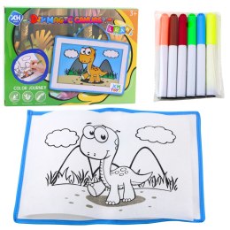 Tablica Do Malowania DIY Magiczna Płótno Pisaki Zmywalne LEAN TOYS