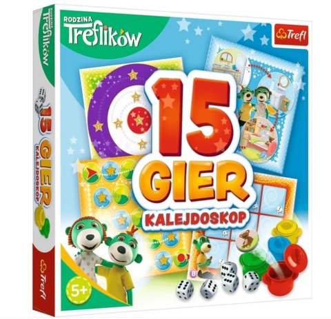 Gra planszowa 15 gier Rodzina Treflików Trefl 02823 Trefl Gry Gra planszowa 15 gier Rodzina Treflików Trefl 02823 Trefl Gry