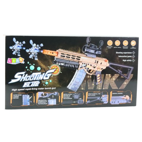 Karabin Na Kulki Wodne MK7 Na Akumulator Celownik Okulary Kulki LEAN Toys Karabin Na Kulki Wodne MK7 Na Akumulator Celownik Okulary Kulki LEAN Toys