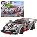 Klocki Konstrukcyjne Auto Sportowe Robot 2w1 Szary 363 el. LEAN Toys