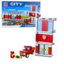 Klocki Konstrukcyjne Baza Garaż Straży Pożarnej 203-210 el. LEAN Toys