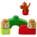 Klocki Konstrukcyjne Edukacyjne W Plecaku Dinozaury Cyfry Litery 26 el. LEAN Toys