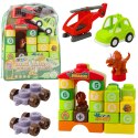 Klocki Konstrukcyjne Edukacyjne W Plecaku Dinozaury Cyfry Litery 49 el. LEAN Toys
