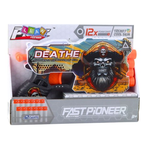 Pistolet Na Strzałki Piankowe Piracki Magazynek na 4 Strzałki 12szt. LEAN Toys