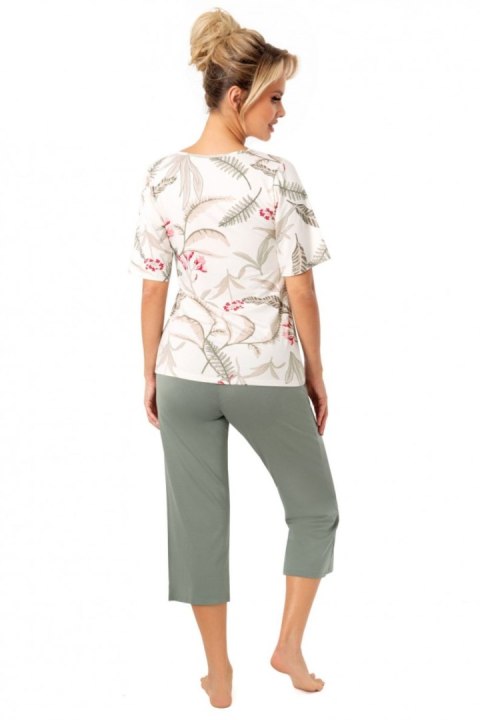 Piżama Damska Model Michelle 3/4 Light Beige - Donna Donna Piżama Damska Model Michelle 3/4 Light Beige - Donna Donna