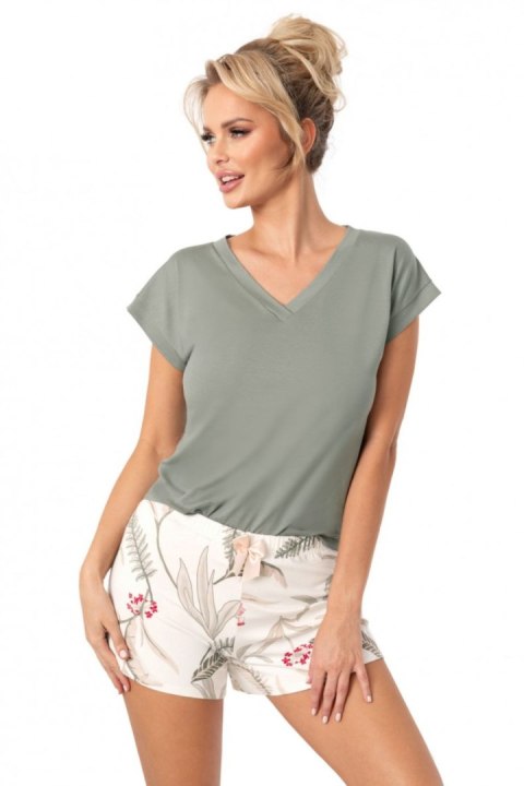 Piżama Damska Model Michelle Short Oliwka - Donna Donna Piżama Damska Model Michelle Short Oliwka - Donna Donna