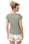 Piżama Damska Model Michelle Short Oliwka - Donna Donna Piżama Damska Model Michelle Short Oliwka - Donna Donna