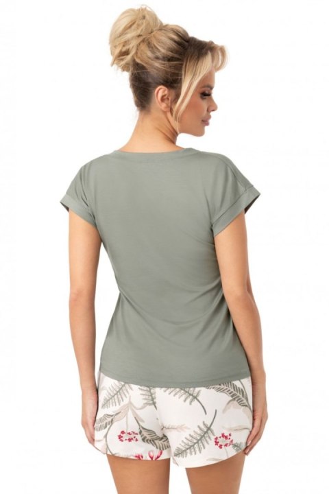 Piżama Damska Model Michelle Short Oliwka - Donna Donna Piżama Damska Model Michelle Short Oliwka - Donna Donna
