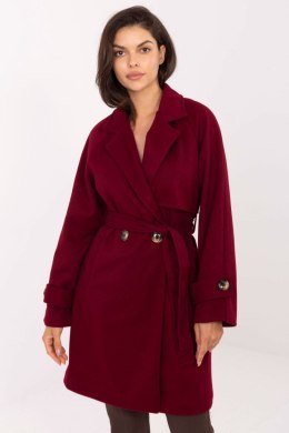 Płaszcz Damski Model IT-PL-A9589.58 Bordo - Rue Paris Rue Paris