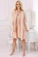 Szlafrok Podomka Model Marbella satyna Nude - Kalimo Kalimo