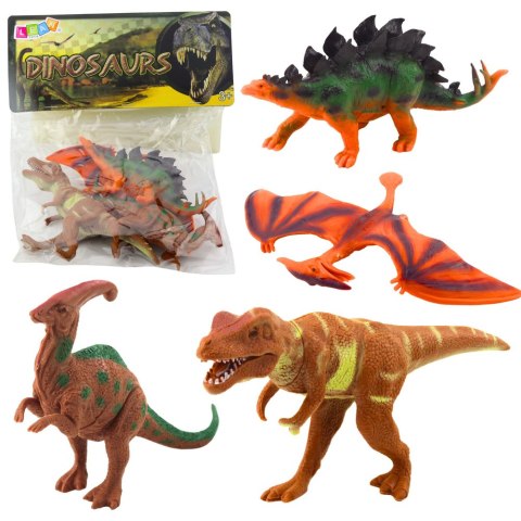Zestaw Figurki Dinozaurów T-Rex Pteranodon Stegosaurus Parasaurolophus 4szt LEAN Toys Zestaw Figurki Dinozaurów T-Rex Pteranodon Stegosaurus Parasaurolophus 4szt LEAN Toys