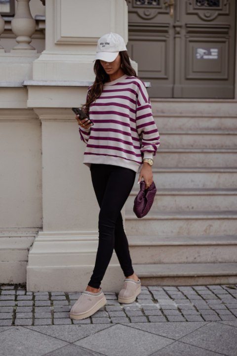 Bluza Damska Model Strel 379830159 Beige/Bordo - LaBalancia LaBalancia Bluza Damska Model Strel 379830159 Beige/Bordo - LaBalancia LaBalancia