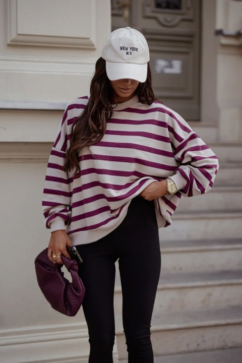 Bluza Damska Model Strel 379830159 Beige/Bordo - LaBalancia LaBalancia Bluza Damska Model Strel 379830159 Beige/Bordo - LaBalancia LaBalancia