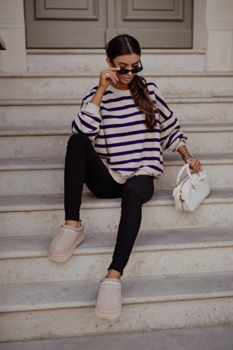 Bluza Damska Model Strel 379830848 Beige/Navy - LaBalancia LaBalancia Bluza Damska Model Strel 379830848 Beige/Navy - LaBalancia LaBalancia