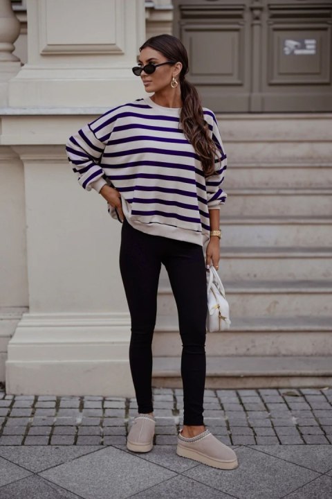 Bluza Damska Model Strel 379830848 Beige/Navy - LaBalancia LaBalancia Bluza Damska Model Strel 379830848 Beige/Navy - LaBalancia LaBalancia