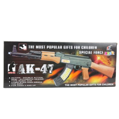 Karabin Zabawkowy AK-47 Dla Dzieci Światła Dźwięki 68,5 cm LEAN Toys Karabin Zabawkowy AK-47 Dla Dzieci Światła Dźwięki 68,5 cm LEAN Toys