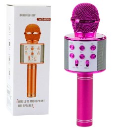 Mikrofon Bezprzewodowy Karaoke Z Głośnikiem Bluetooth Różowy LEAN Toys