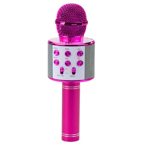 Mikrofon Bezprzewodowy Karaoke Z Głośnikiem Bluetooth Różowy LEAN Toys