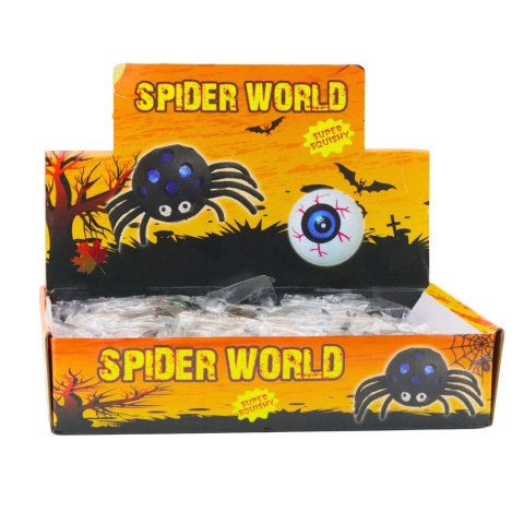 Pająk Gniotek Antystresowy Sensoryczny Z Kulkami Żelowymi Czarny LEAN TOYS Pająk Gniotek Antystresowy Sensoryczny Z Kulkami Żelowymi Czarny LEAN TOYS