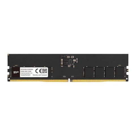 Pamięć DDR5 Silicon Power 16GB (1x16GB) 5600MHz CL46 1,1V Black Silicon Power Pamięć DDR5 Silicon Power 16GB (1x16GB) 5600MHz CL46 1,1V Black Silicon Power