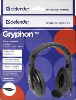 Słuchawki z mikrofonem Defender GRYPHON 750 czarne Defender