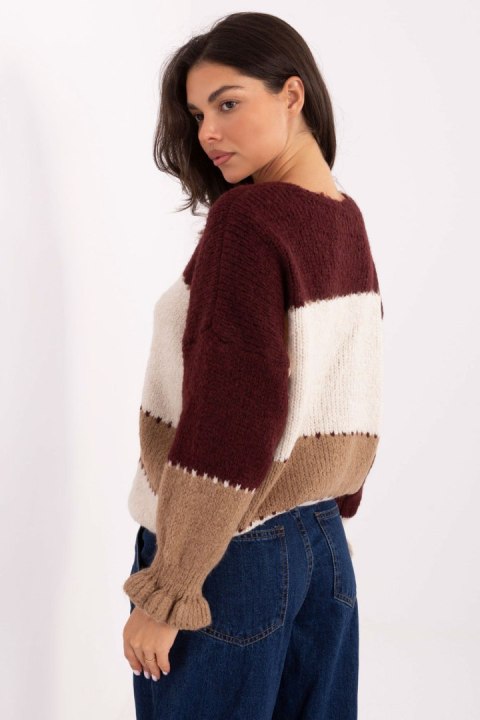 Sweter Damski Model MI-SW-0903.87 Bordo - Rue Paris Rue Paris