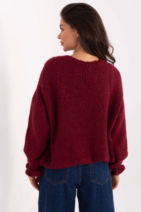 Sweter Kardigan Model MI-SW-0904.82 Bordo - Rue Paris Rue Paris