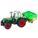 Traktor Pojazd Rolniczy Farmerski Z Siewnikiem Zielony 34cm LEAN Toys